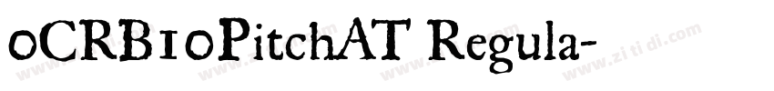 0CRB10PitchAT Regula字体转换